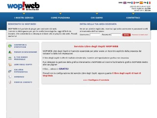Screenshot sito: WopWeb Guestbook