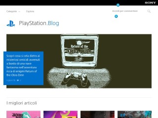 Screenshot sito: PlayStation.blog