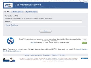 Screenshot sito: CSS Validator