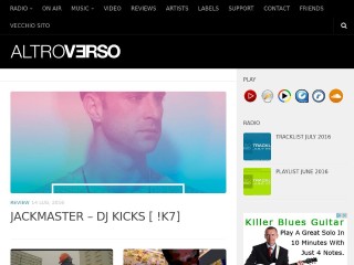Screenshot sito: AltroVerso Radio
