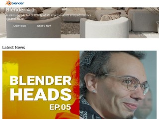 Screenshot sito: Blender