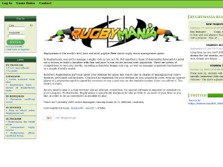 Screenshot sito: Rugby Mania