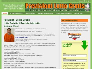 Screenshot sito: Previsionilottogratis.it