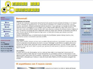 Screenshot sito: Museo del Computer