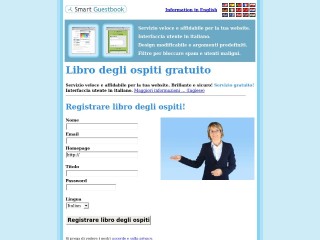 Screenshot sito: Smart Guestbook