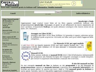 Screenshot sito: CercaManuali