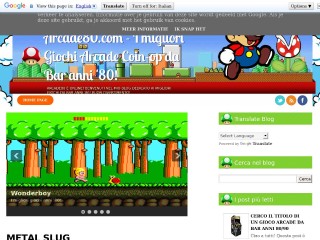 Screenshot sito: Arcade80.com