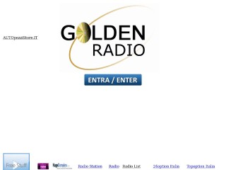 Screenshot sito: Golden Radio