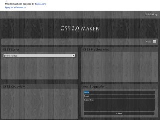 Screenshot sito: CSS 3.0 Maker