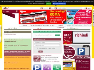 Screenshot sito: Atac Roma