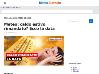 Screenshot sito: MeteoGiornale