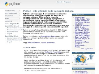 Screenshot sito: Python.it