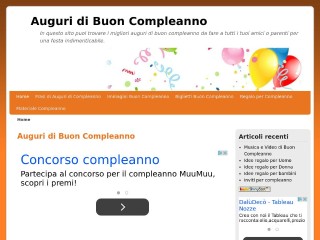 Screenshot sito: Auguridibuoncompleanno.org