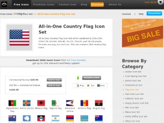 Screenshot sito: All-in-One Country Flag Icon Set