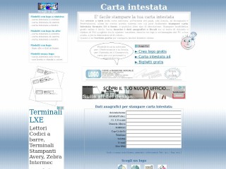 Screenshot sito: Carta Intestata