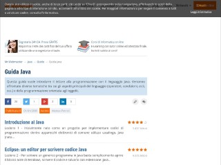 Screenshot sito: Guida Java di Mr.Webmaster