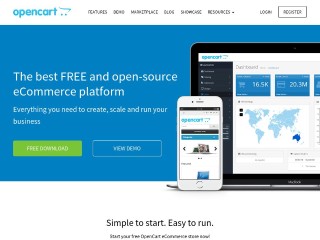 Screenshot sito: OpenCart