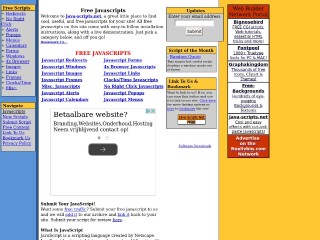 Screenshot sito: Java-scripts.net