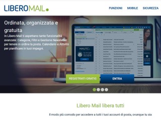 Screenshot sito: Libero Mail