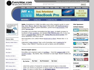 Screenshot sito: EveryMac