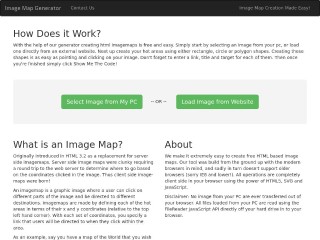 Screenshot sito: Image Map Generator