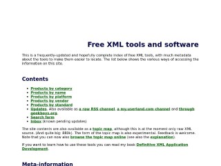Screenshot sito: Free XML Tools