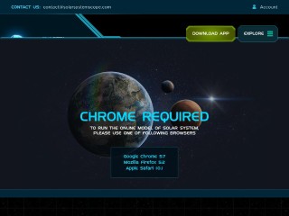 Screenshot sito: Solar System Scope