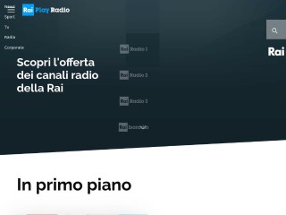 Screenshot sito: RaiPlay Radio