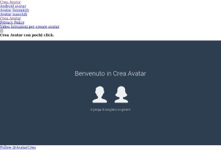 Screenshot sito: Crea Avatar