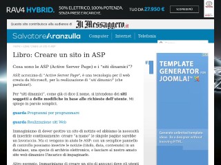 Screenshot sito: Creare un sito in ASP