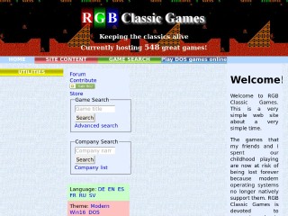 Screenshot sito: Classic DOS Games