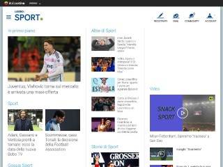Screenshot sito: Sport Libero