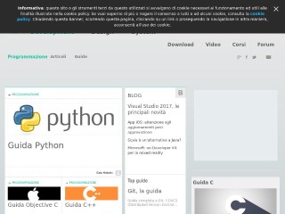Screenshot sito: Guida a Java di HTML