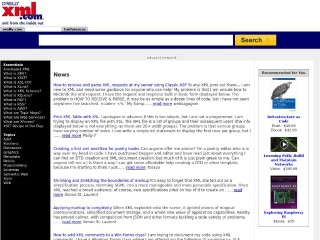 Screenshot sito: XML.com