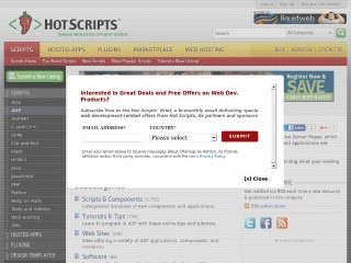 Screenshot sito: HotScripts.com ASP