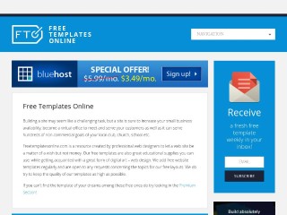 Screenshot sito: FreeTemplatesOnline.com