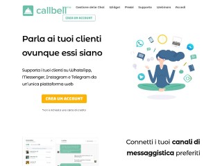 Screenshot sito: Callbell