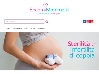 Screenshot sito: Eccomi Mamma