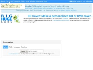 Screenshot sito: Bighugelabs CD