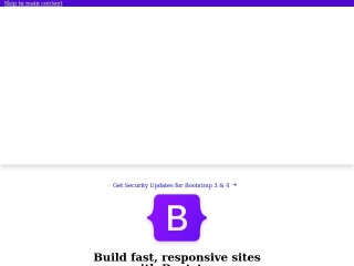 Screenshot sito: Bootstrap