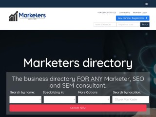 Screenshot sito: Marketers Directory