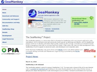 Screenshot sito: SeaMonkey
