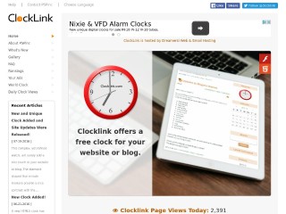 Screenshot sito: Clocklink.com