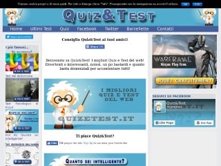 Screenshot sito: QuizeTest.it