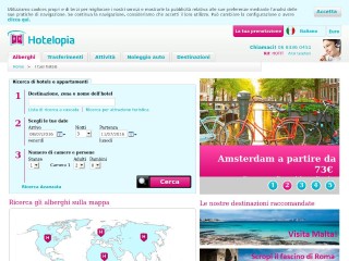 Screenshot sito: Hotelopia