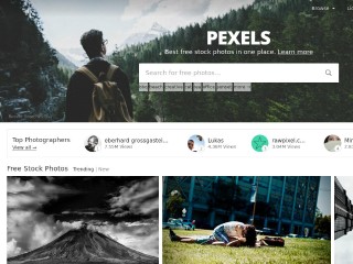 Screenshot sito: Pexels