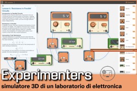 Experimenters: simulatore 3D di un laboratorio di elettronica