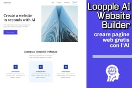 Loopple AI Website Builder: creare pagine web gratis con l'AI