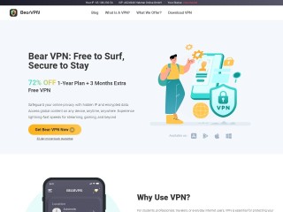 Screenshot sito: Bear VPN