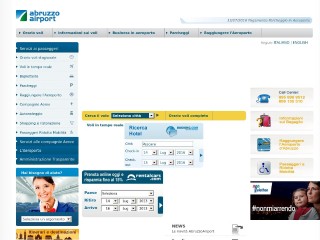 Screenshot sito: Aeroporto di Pescara